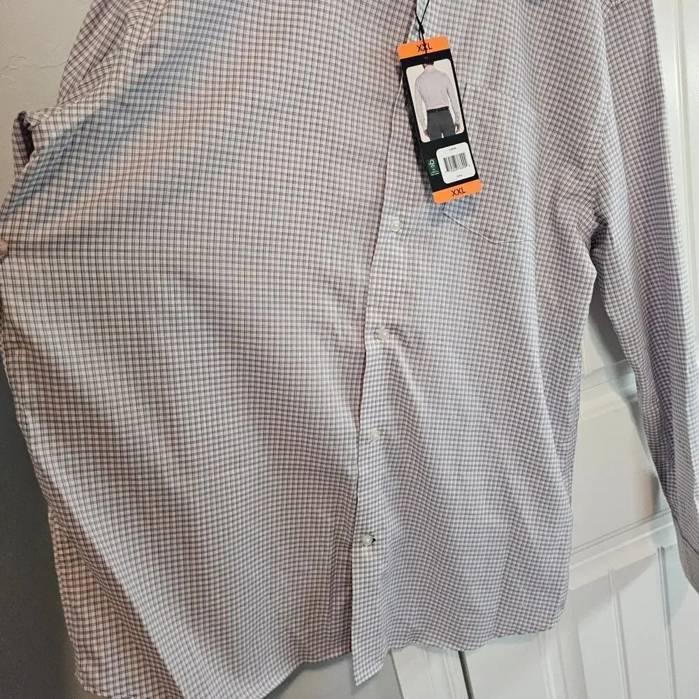 Banana Republic Non Iron Slim Fit Shirt Mens XXL Button Purple Preppy Academia